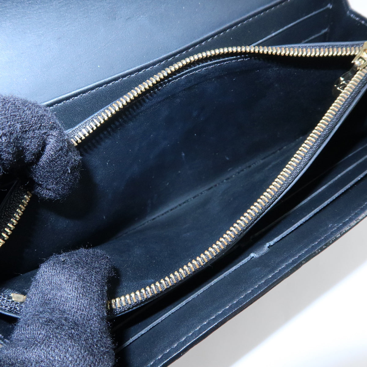 Louis Vuitton Monogram Vernis Portefeuille Sarah Stickers Noir M50371
