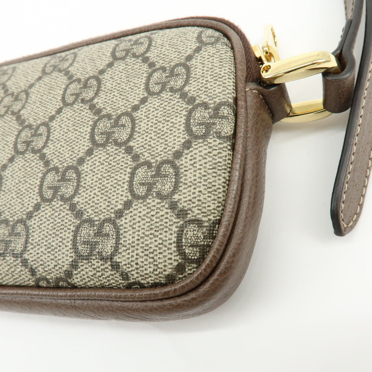 GUCCI Ophidia Sherry GG Supreme Leather Shoulder Bag Brown 598664