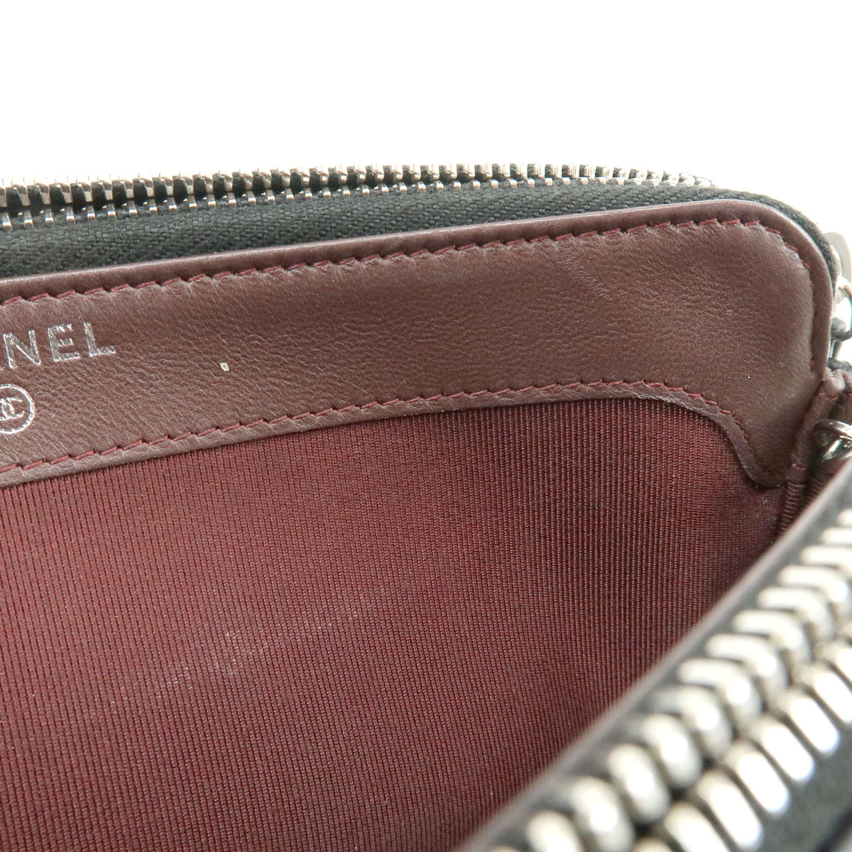 CHANEL COCO Mark Matelasse Lamb Skin Chain Shoulder Bag Black Silver