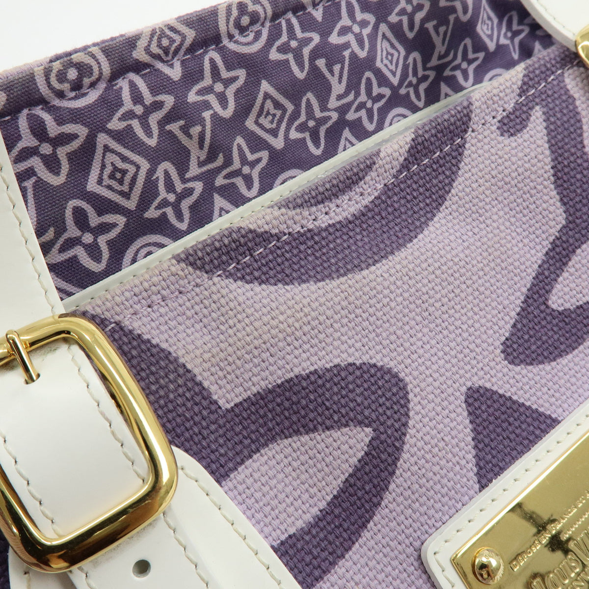 Louis Vuitton Cruise Line Tahitienne PM Canvas Tote Bag Lilas M95680