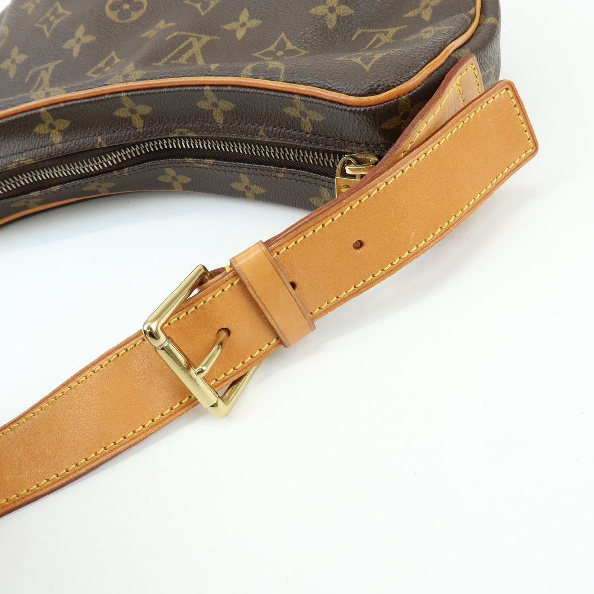 Louis Vuitton Monogram Croissant MM Leather Shoulder Bag Brown M51512
