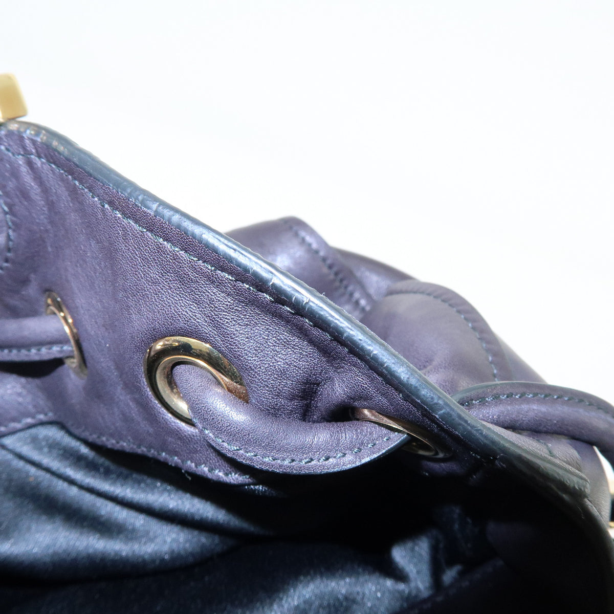 Ferragamo Sonia Leather 2Way Bag Hand Bag Shoulder Bag Black
