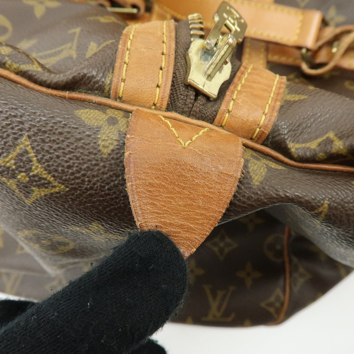 Louis Vuitton Monogram Sac Souple 55 Boston Bag Brown M41622