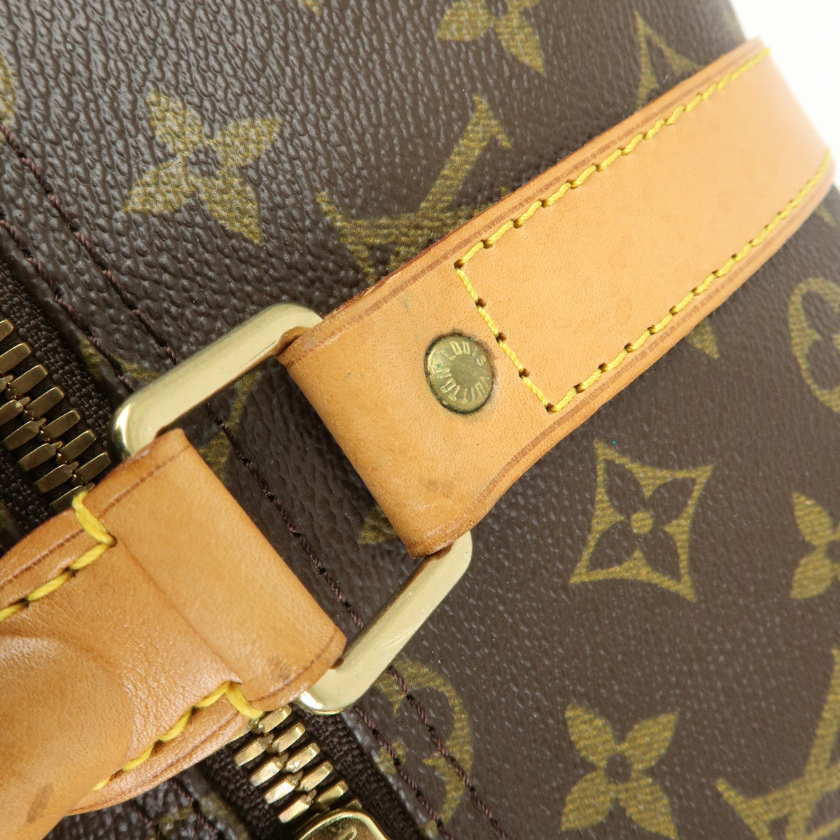 Louis Vuitton Monogram Keep All Bandouliere 55 Boston Bag Brown M41414