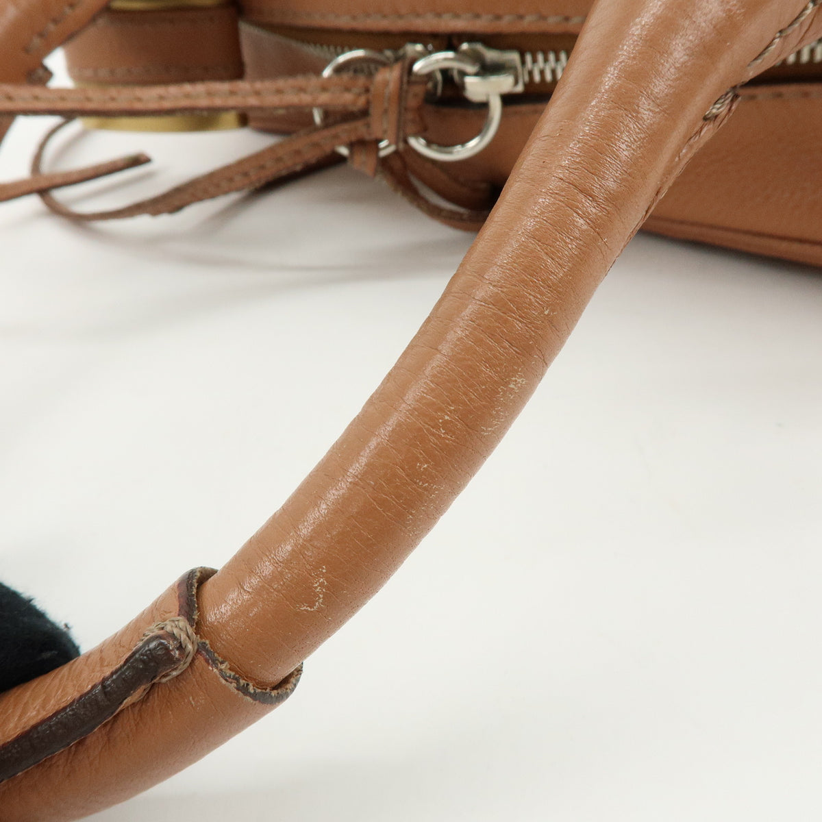 Chloe Paddington Leather Hand Bag Shoulder Bag Brown
