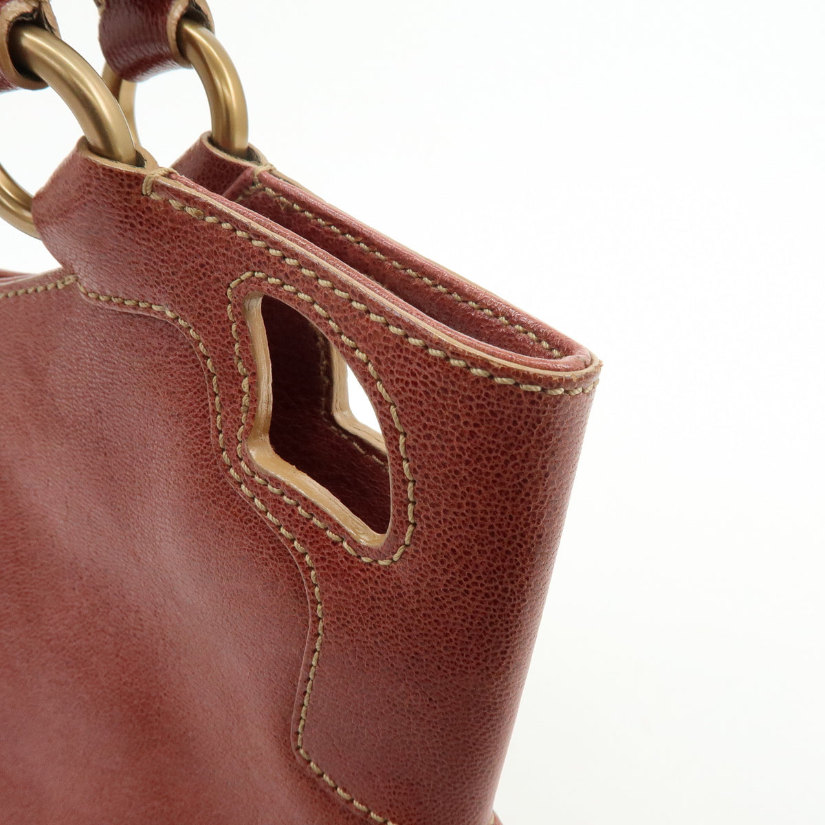 Cartier Marcello de Cartier Leather Hand Bag Tote Bag Red