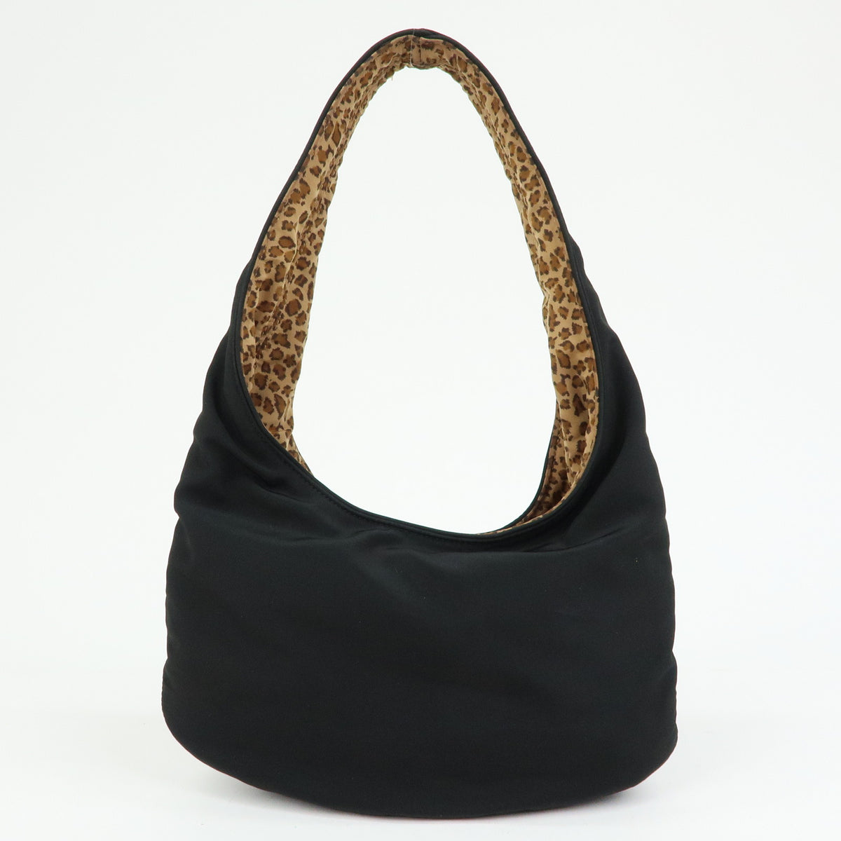 BOTTEGA VENETA Reversible Nylon Hand Bag Shoulder Bag Black Brown