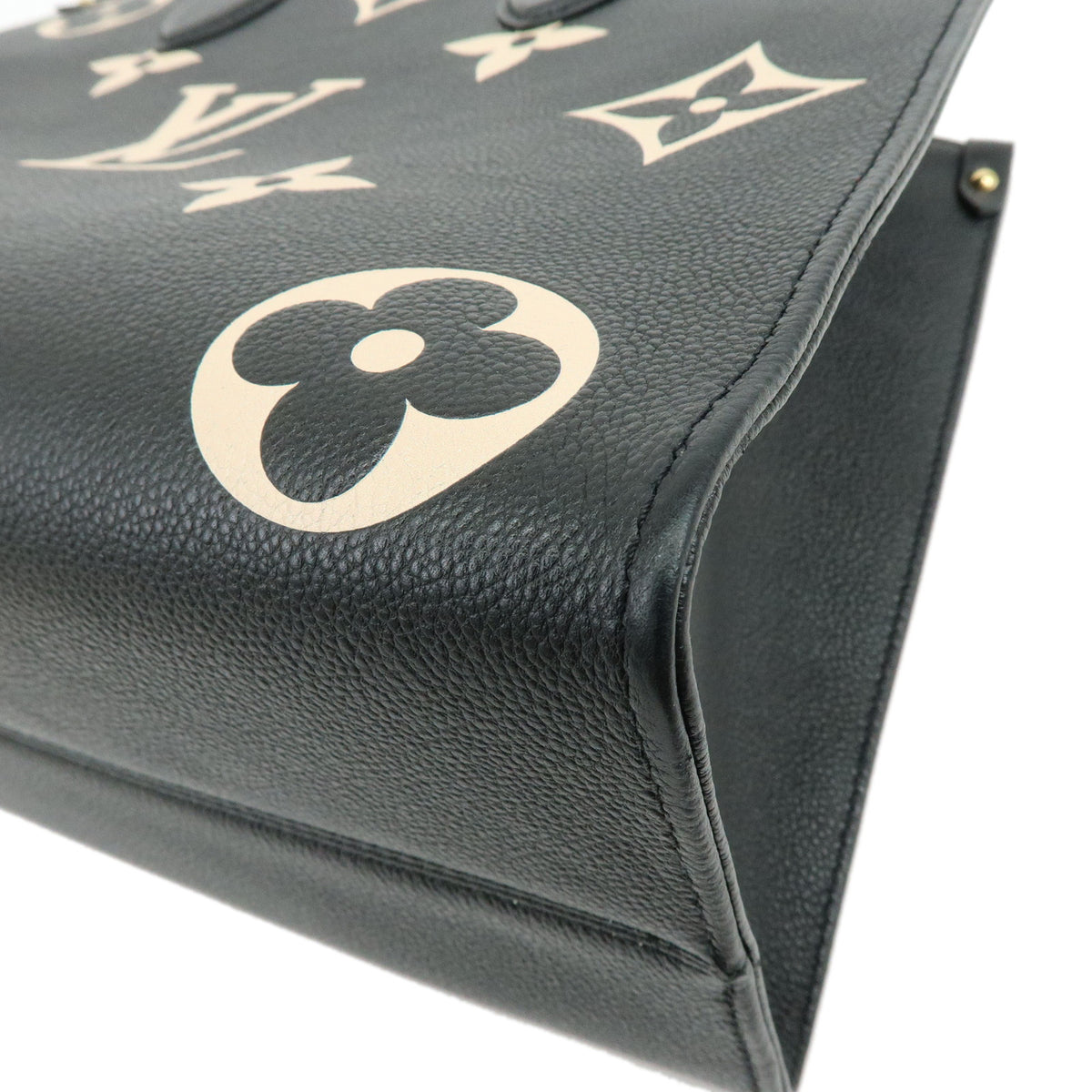 Louis Vuitton Bicolor Monogram Empreinte On The Go MM Noir Beige M45495