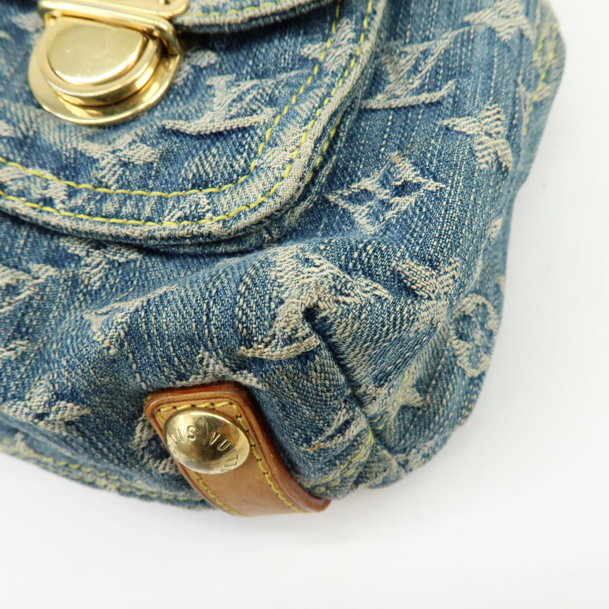 Louis Vuitton Monogram Denim Baggy PM 2Way Bag Shoulder Bag M95049