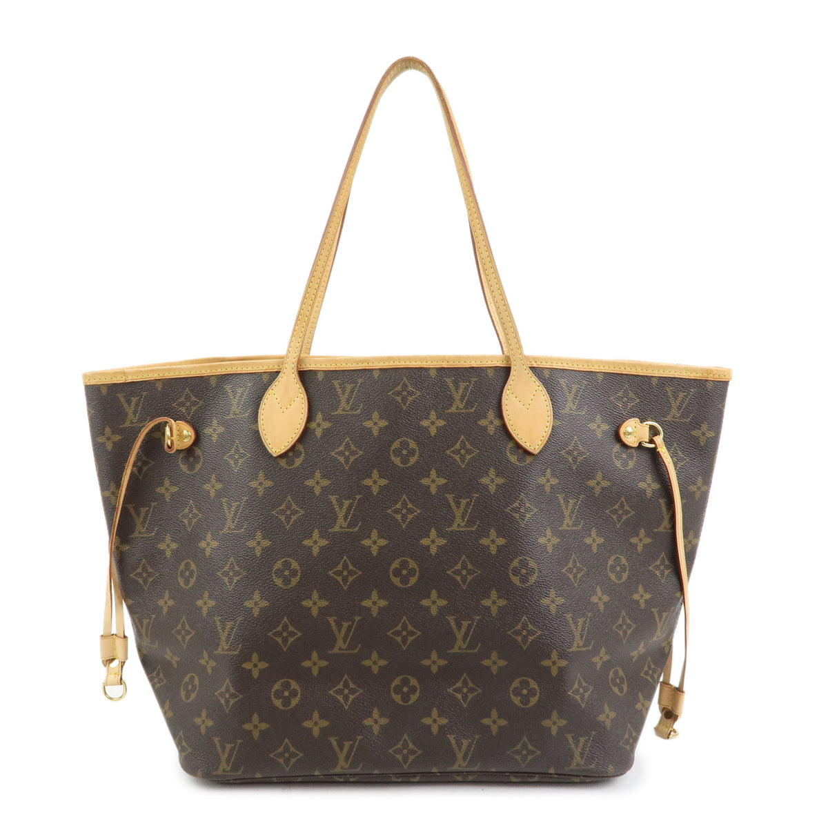 Louis Vuitton Monogram Neverfull MM Tote Shoulder Bag Brown M40156