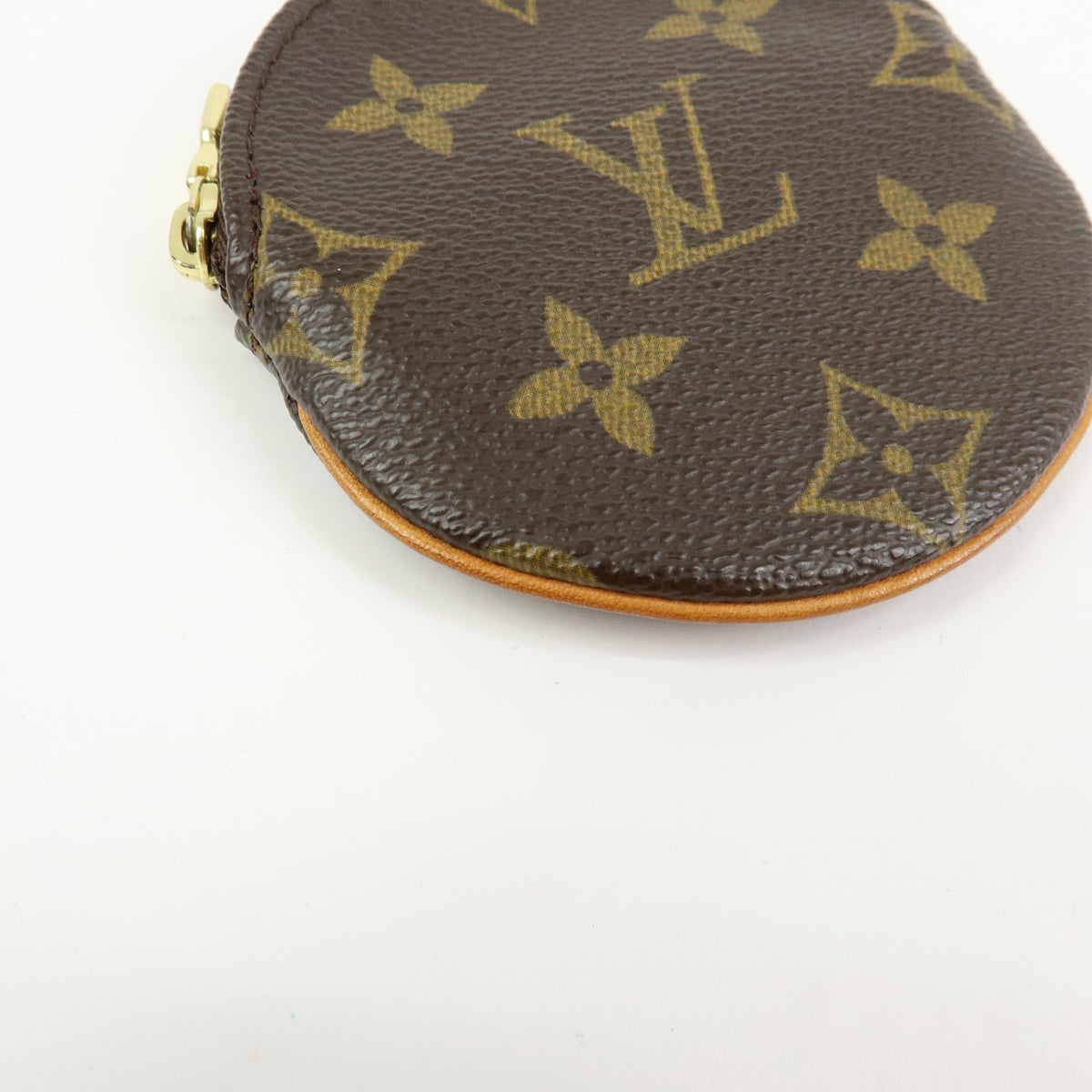 Louis Vuitton Monogram Porte Monnaie Rond Coin Case Brown M61926
