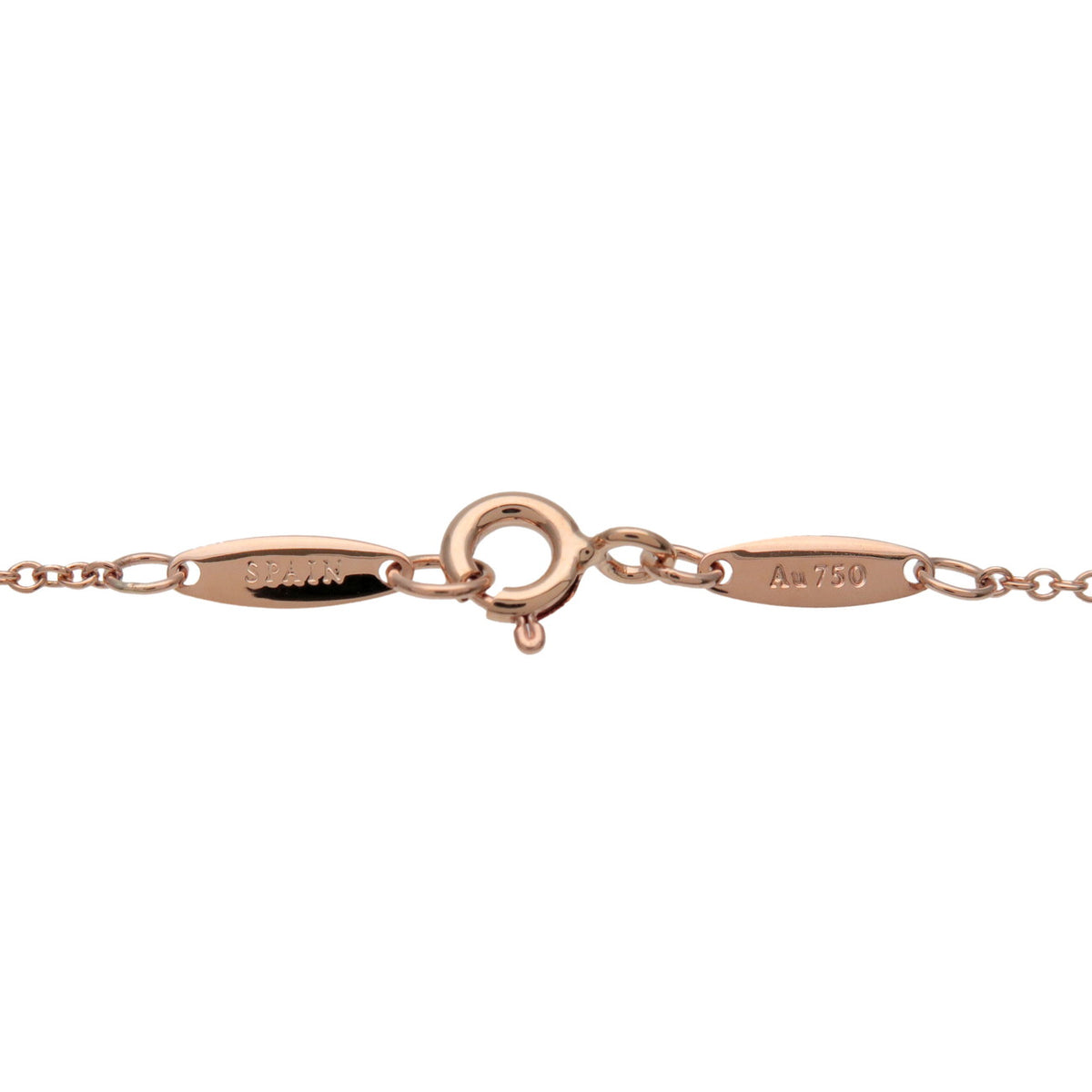 Tiffany & Co By The Yard 1P Diamond Necklace K18 750PG Rose Gold