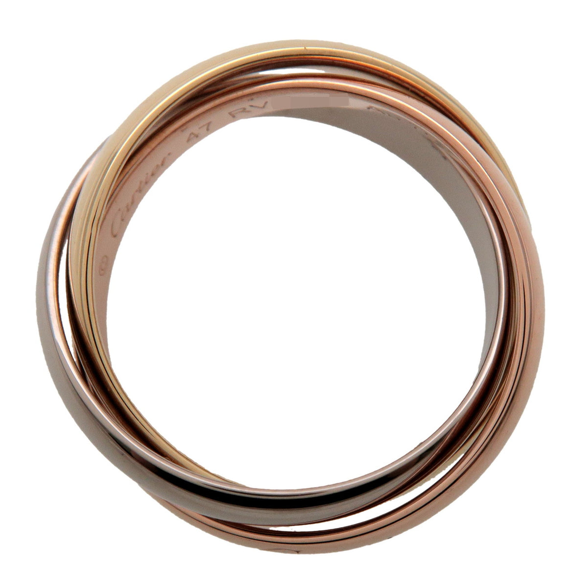 Cartier Trinity Ring MM K18 750YG/WG/PG #47 US4 EU47 HK8.5