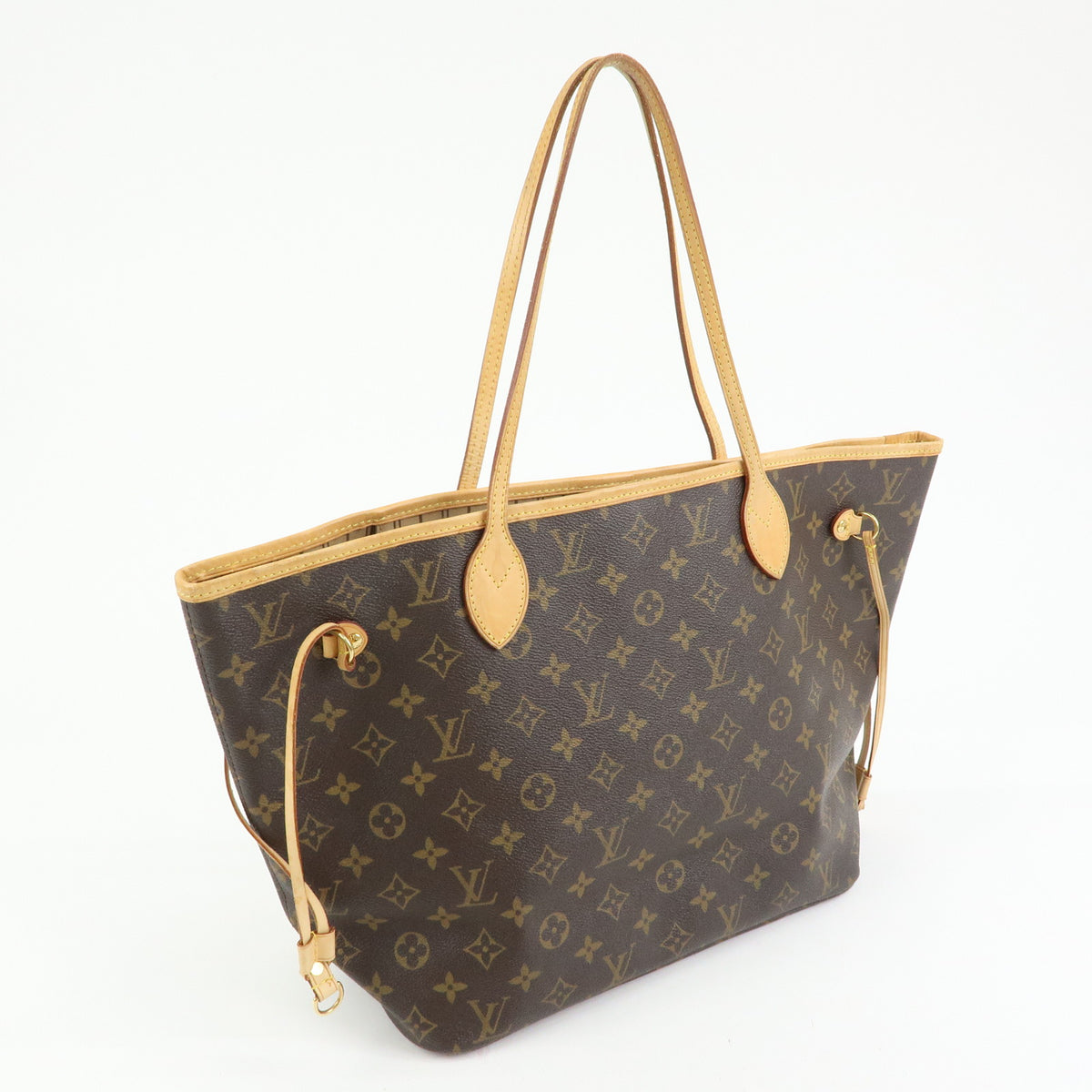 Louis Vuitton Monogram Neverfull MM Tote Shoulder Bag Brown M40156