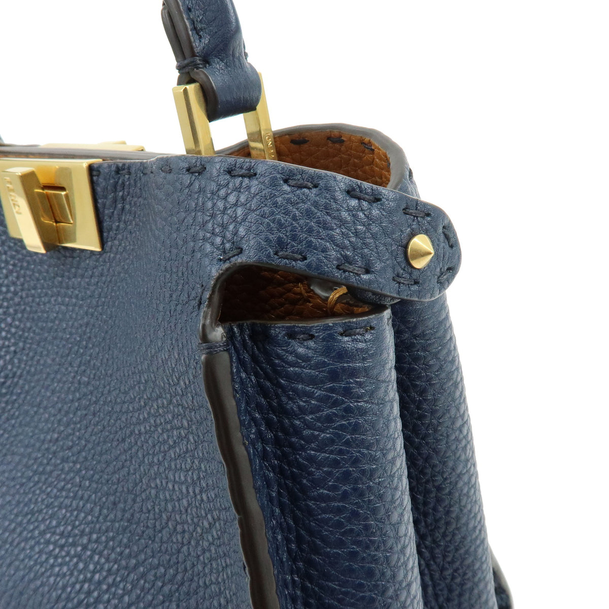 FENDI Peekaboo Selleria Iconic Essentially Leather 2Way Hand Bag 8BN302