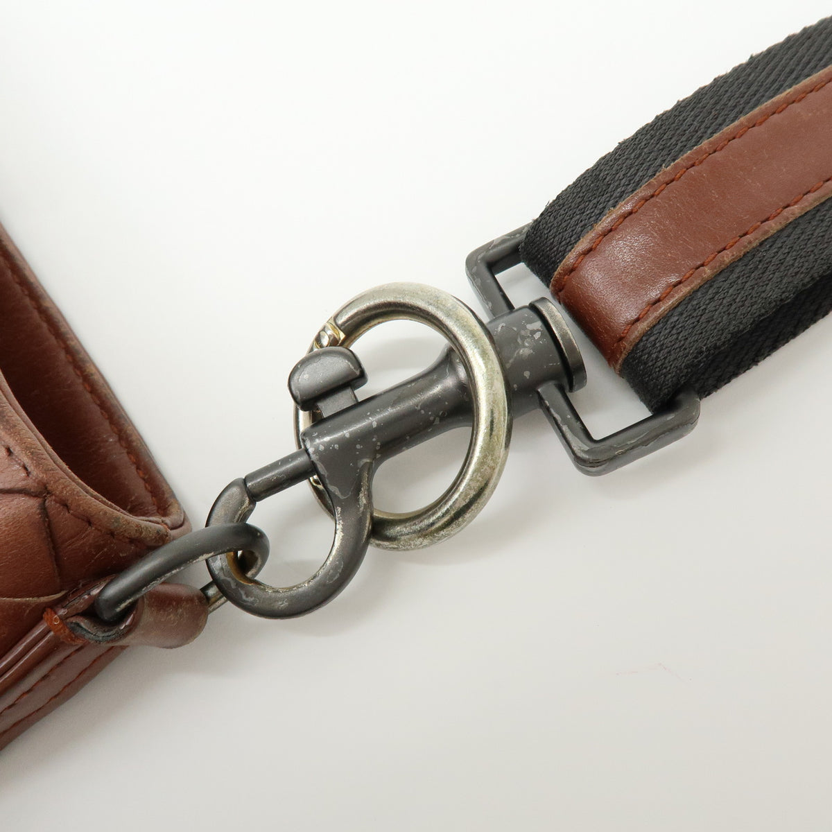 BOTTEGA VENETA Intrecciato Leather Shoulder Bag Crossbody Bag Brown