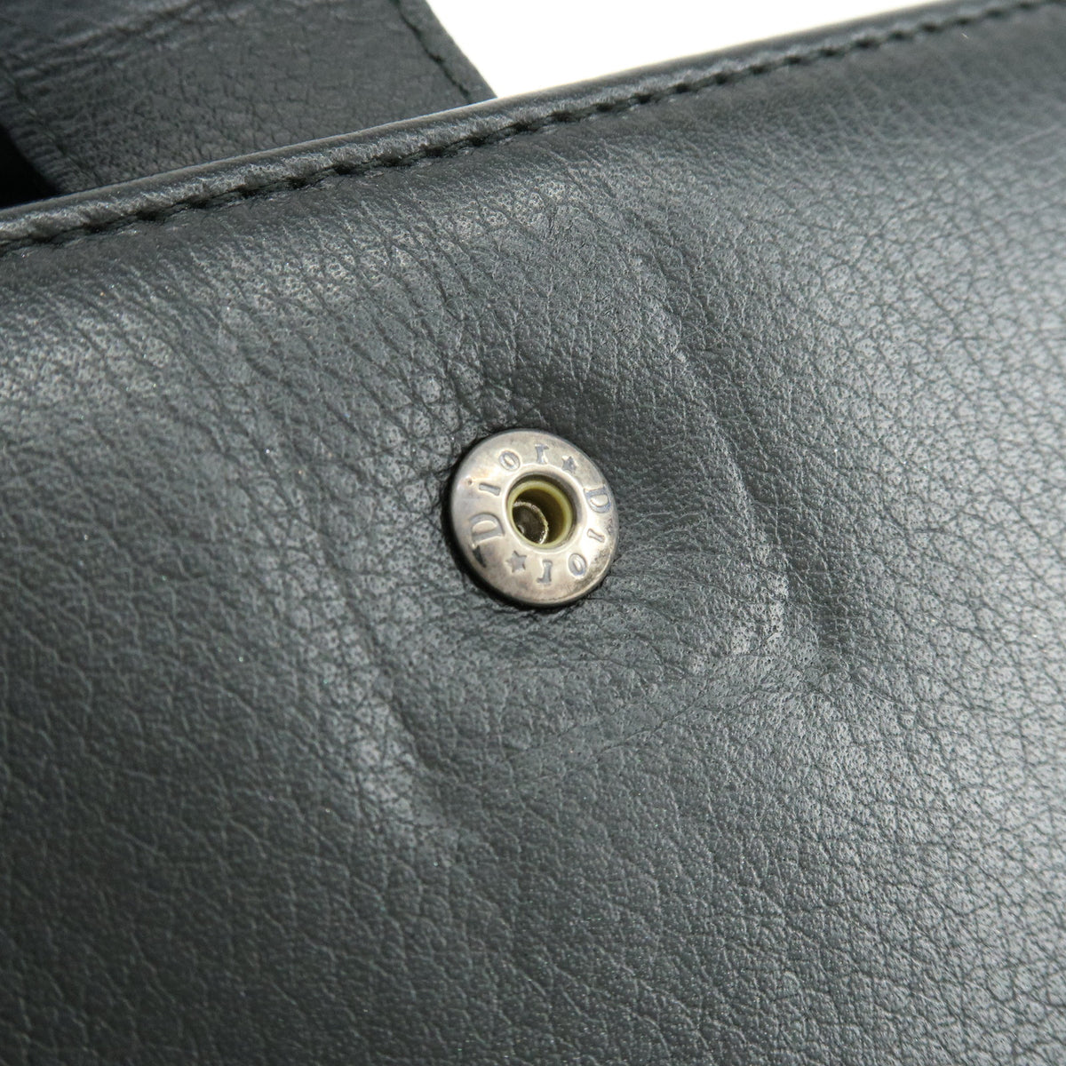 Christian Dior Heart Ethnic Line Leather Long Wallet Black