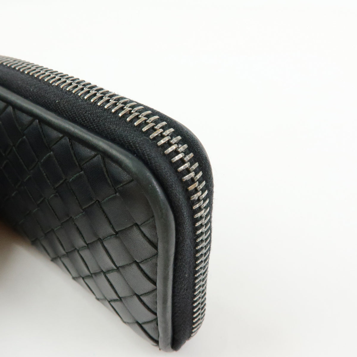 BOTTEGA VENETA Intrecciato Leather Coin Case Black V4651