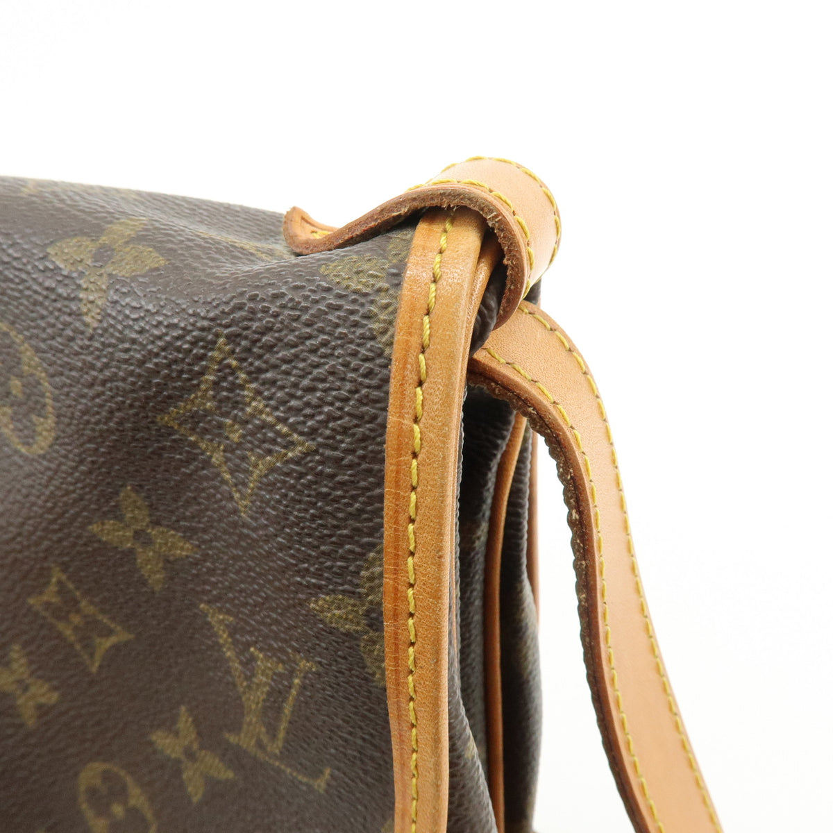 Louis Vuitton Monogram Saumur 30 Canvas Shoulder Leather Bag M42256