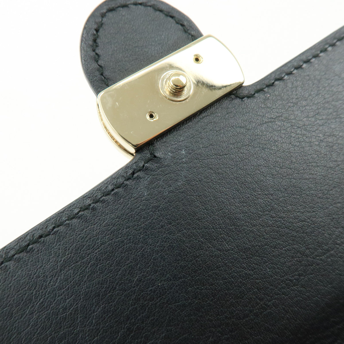 GUCCI Interlocking G Leather Shoulder Bag Crossbody Bag Black 369664