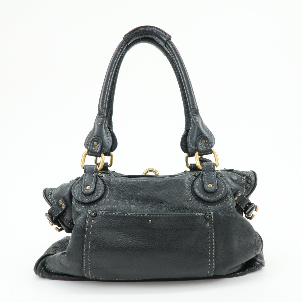 Chloe Paddington Leather Hand Bag Shoulder Bag Black