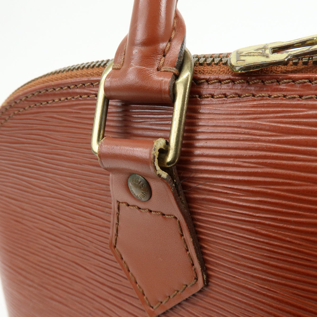 Louis Vuitton Epi Alma PM Leather Hand Bag Kenya Brown M52143