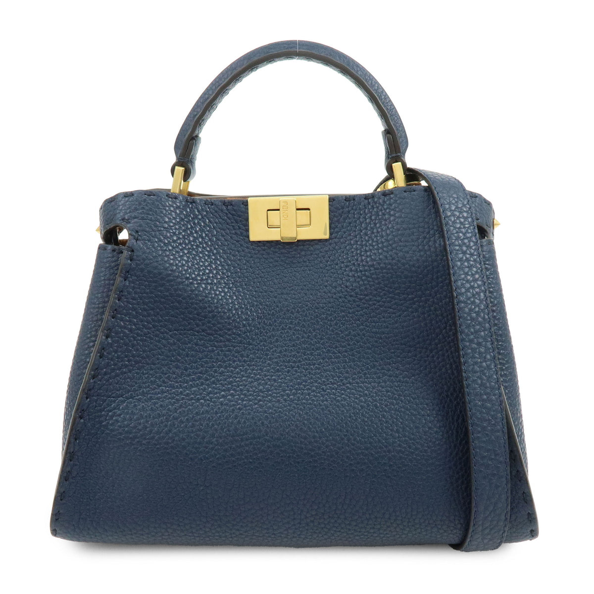 FENDI Peekaboo Selleria Iconic Essentially Leather 2Way Hand Bag 8BN302