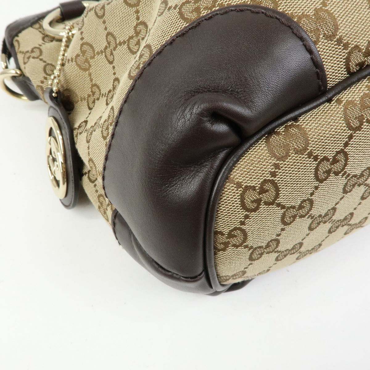 GUCCI Sukey Interlocking G GG Canvas Leather 2Way Shoulder Bag 247902
