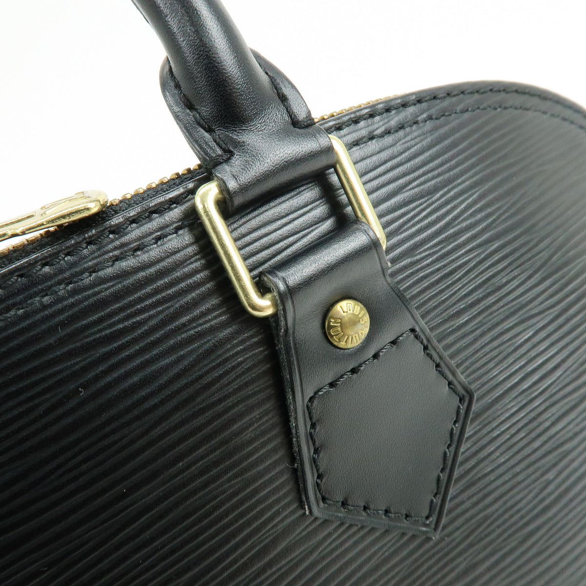 Louis Vuitton Epi Alma Leather Hand Bag Noir Black M52142