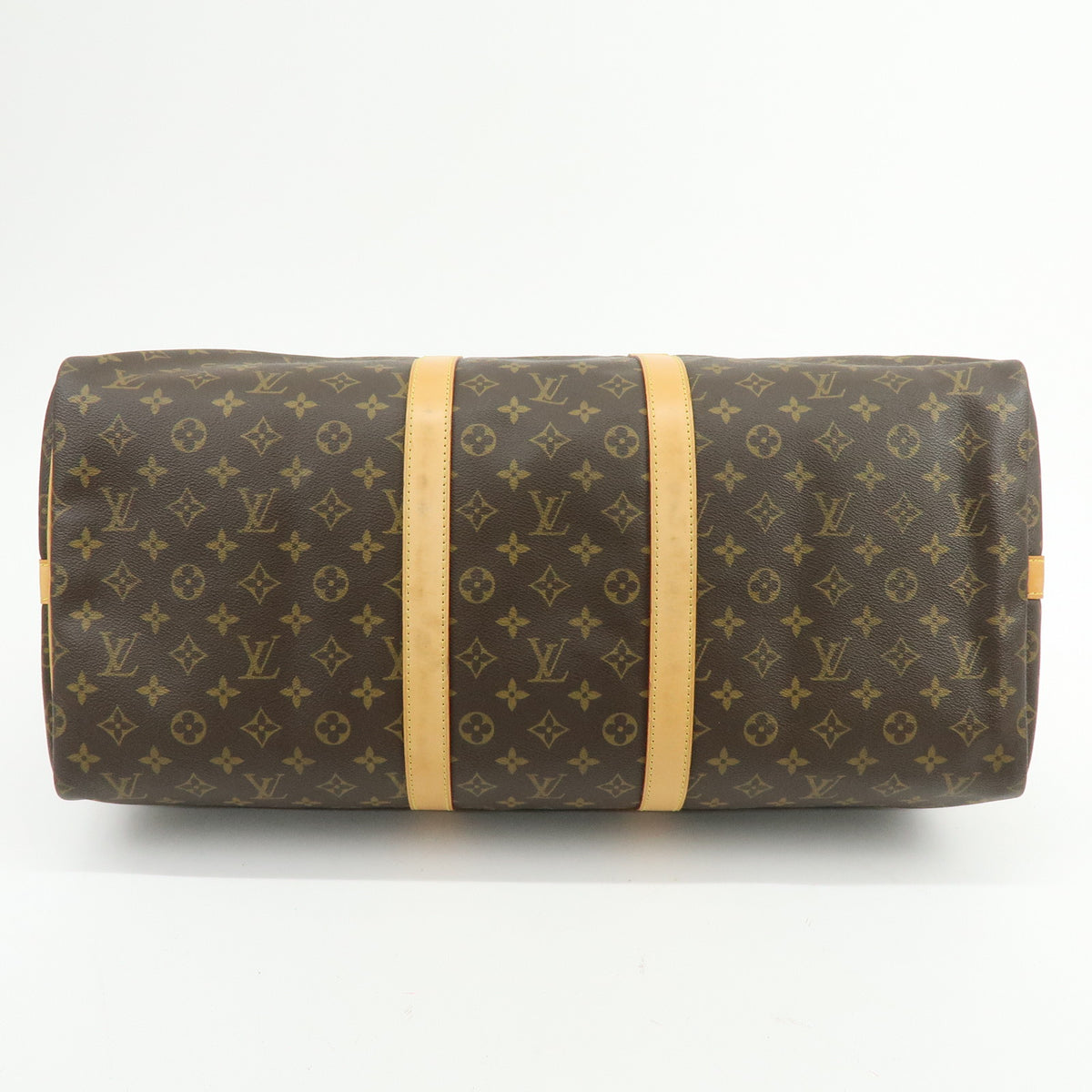 Louis Vuitton Monogram Keep All Bandouliere 55 Boston Bag Brown M41414