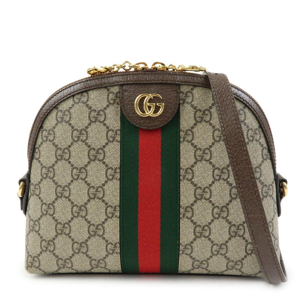 GUCCI Ophidia Sherry Double G GG Supreme Leather Shoulder Bag 499621