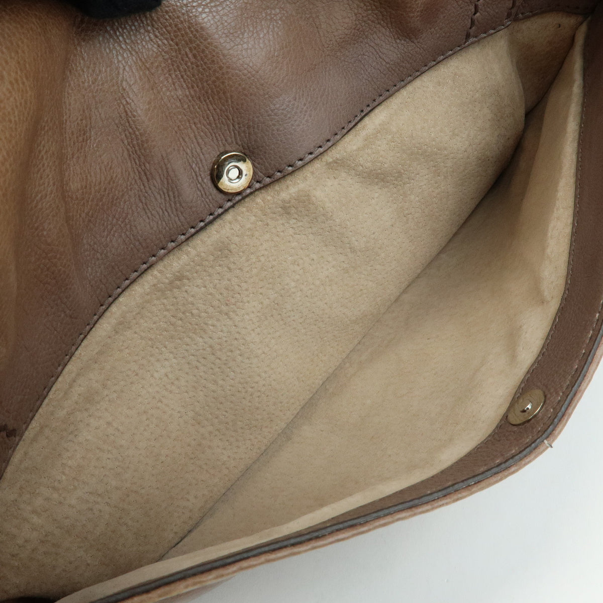 PRADA Front Flap Leather Chain Shoulder Bag Hand Bag Brown B4659C