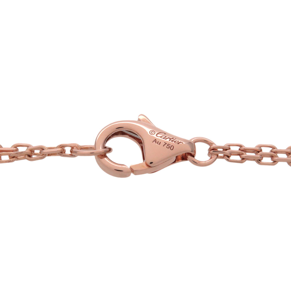 Cartier Love Circle 2P Diamond Necklace K18 750PG Rose Gold