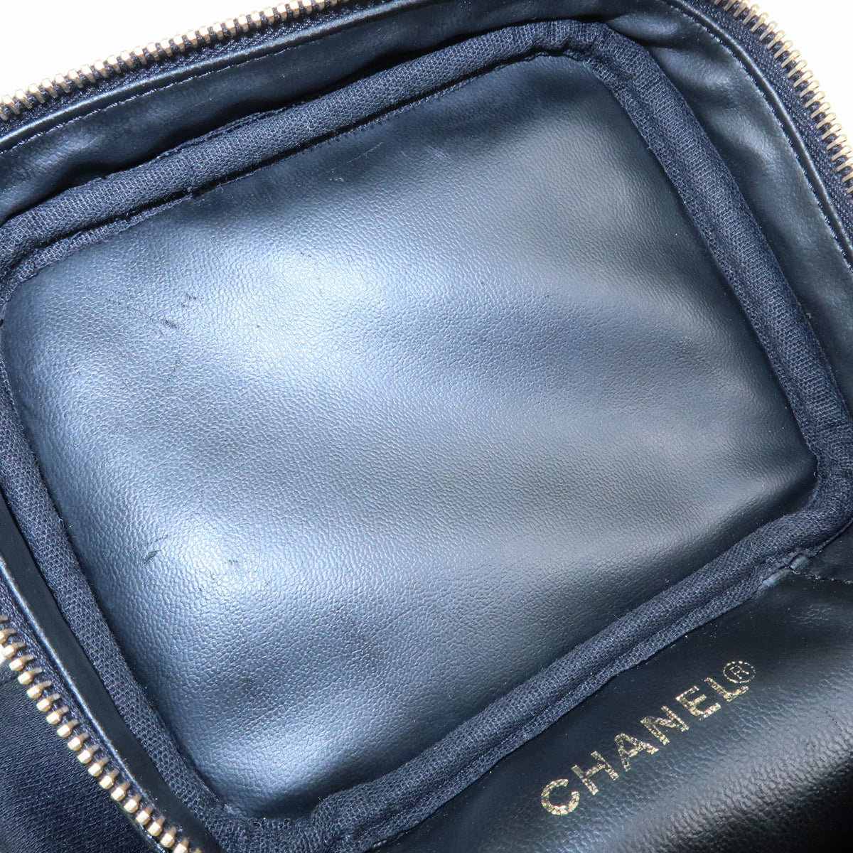CHANEL COCO Mark Caviarskin Vanity Bag Hand Bag Black A01998