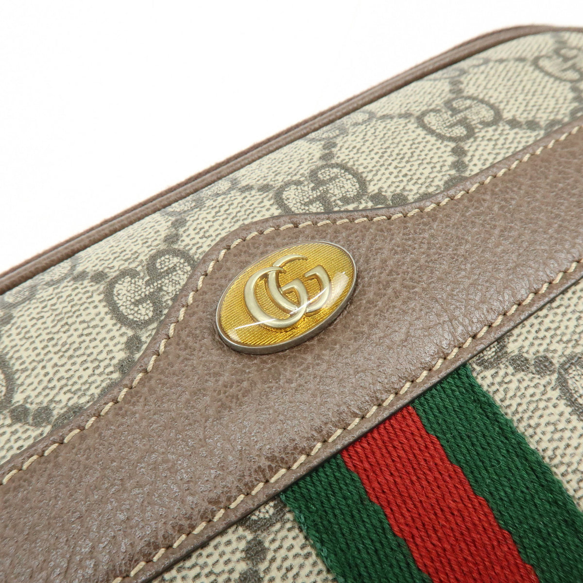GUCCI Ophidia Sherry GG Supreme Leather Shoulder Bag Brown 598664