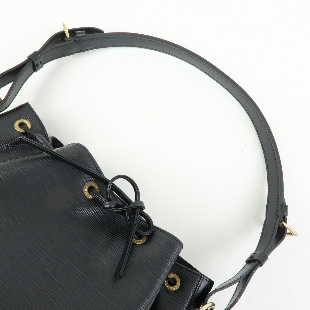 Louis Vuitton Epi Petit Noe Leather Shoulder Bag Noir Black M59012