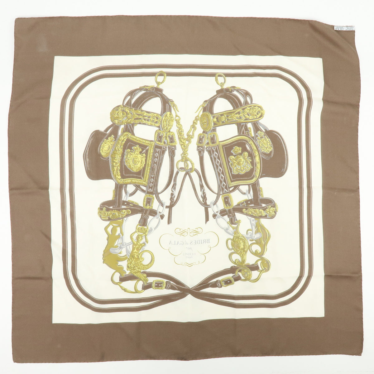 HERMES Carre 90 Lot of 2 Silk 100% Scarf Touvenirs Asie BRIDES de GALA