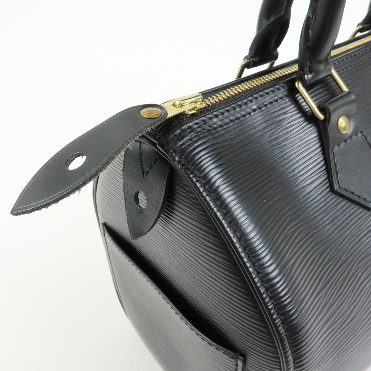 Louis Vuitton Epi Speedy 25 Leather Hand Bag Boston Bag Noir M59032
