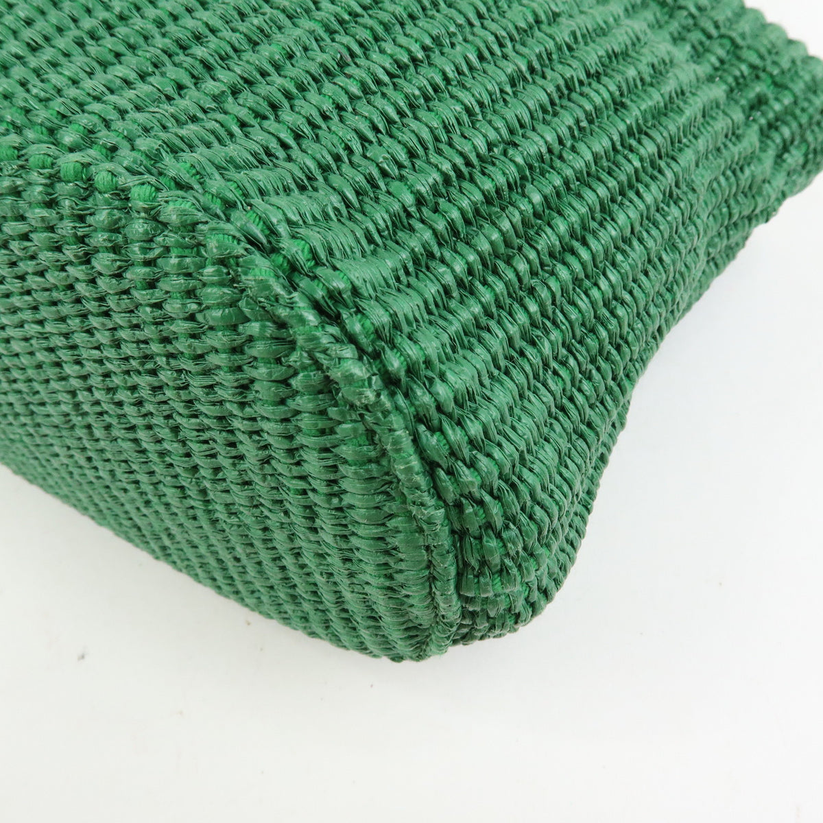 Jimmy Choo Beach Tote East West Raffia 2way Bag Hand Shoulder Bag Green