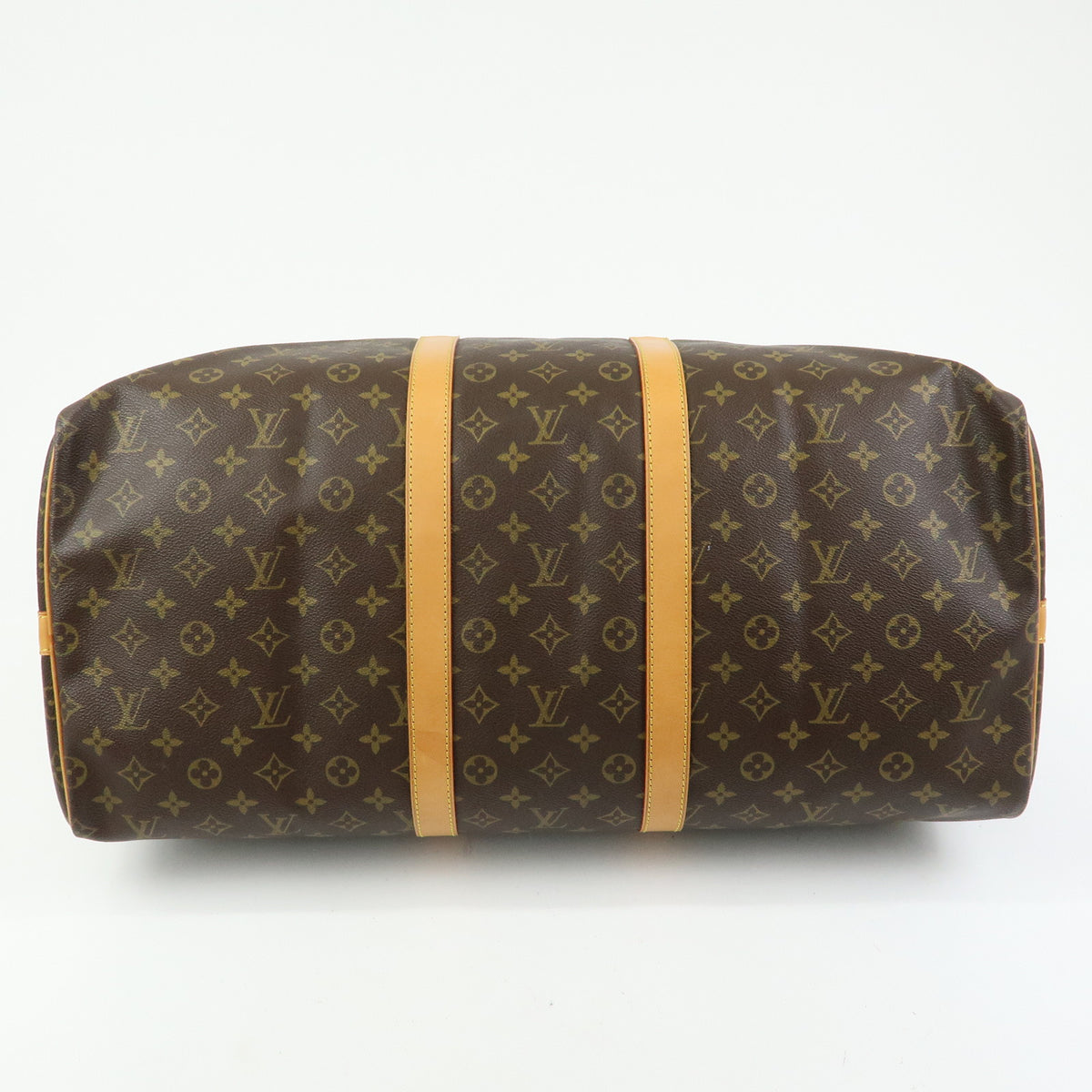 Louis Vuitton Monogram Keep All Bandouliere 55 Boston Bag Brown M41414