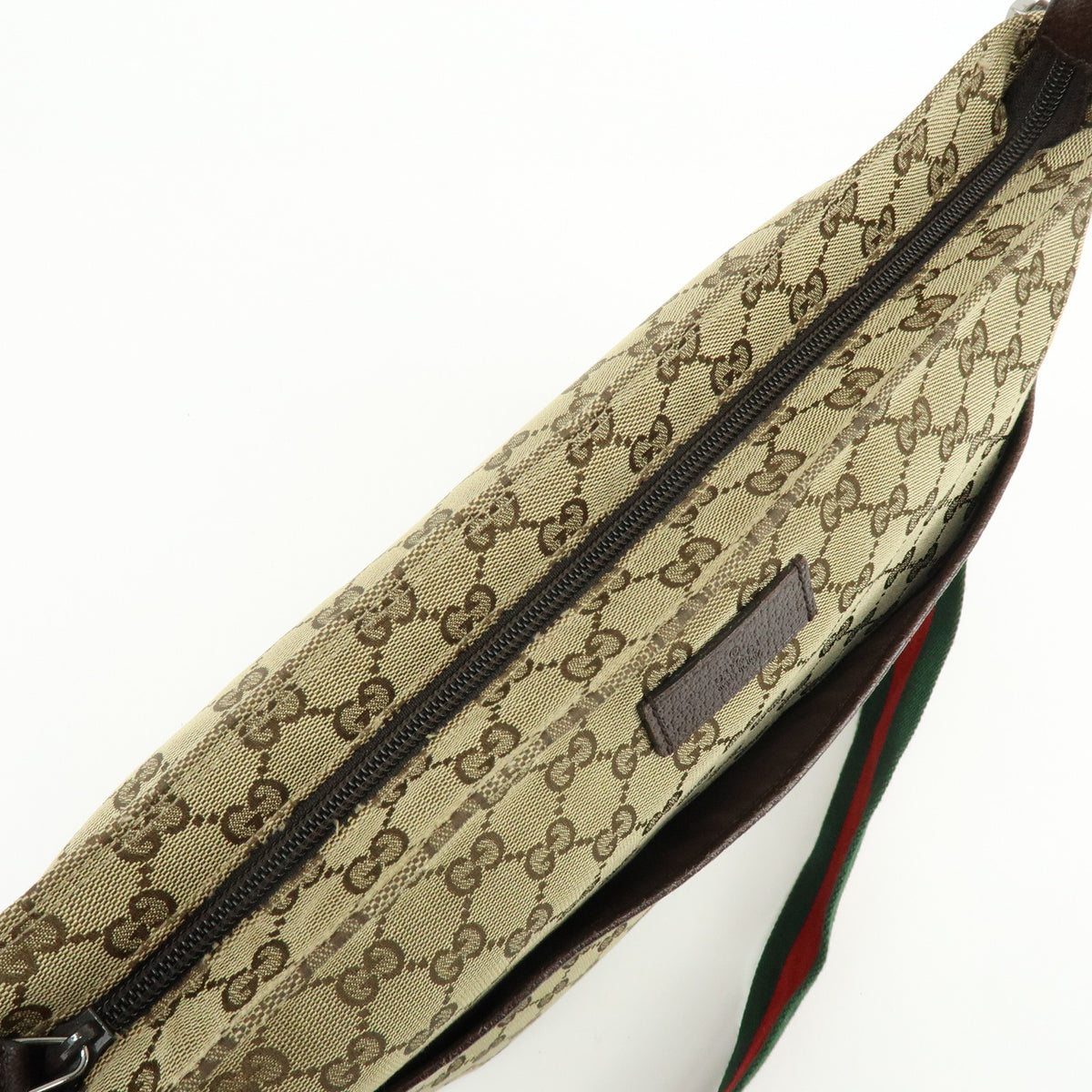 GUCCI Sherry GG Canvas Leather Shoulder Bag Crossbody Bag Beige 189751