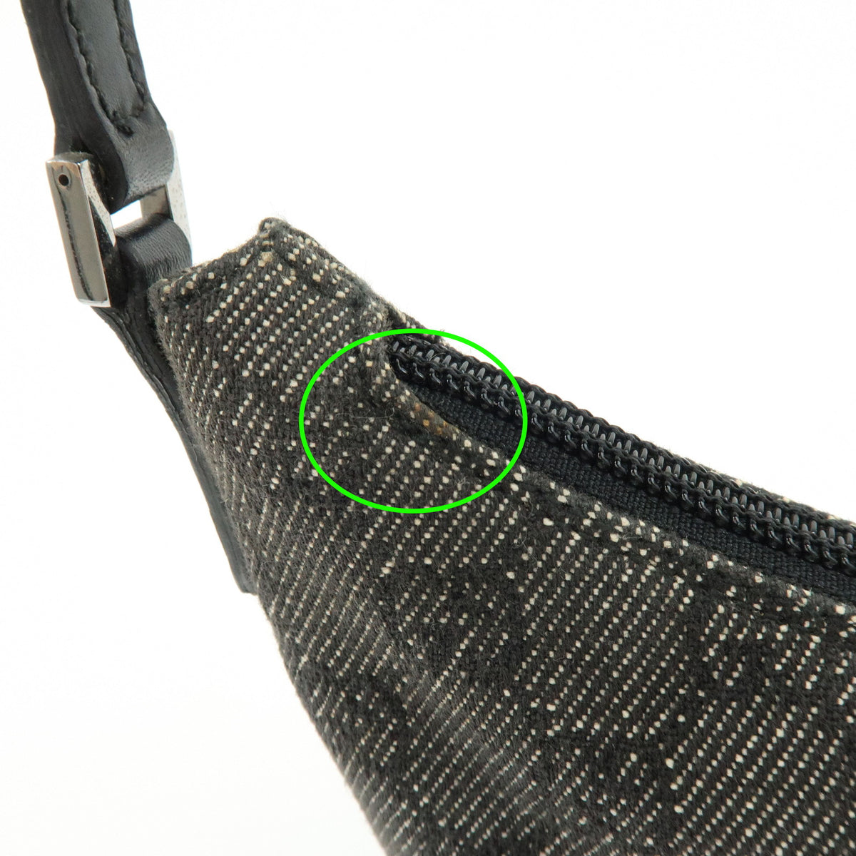 GUCCI GG Denim Leather Hand Bag Shoulder Bag Black 32160