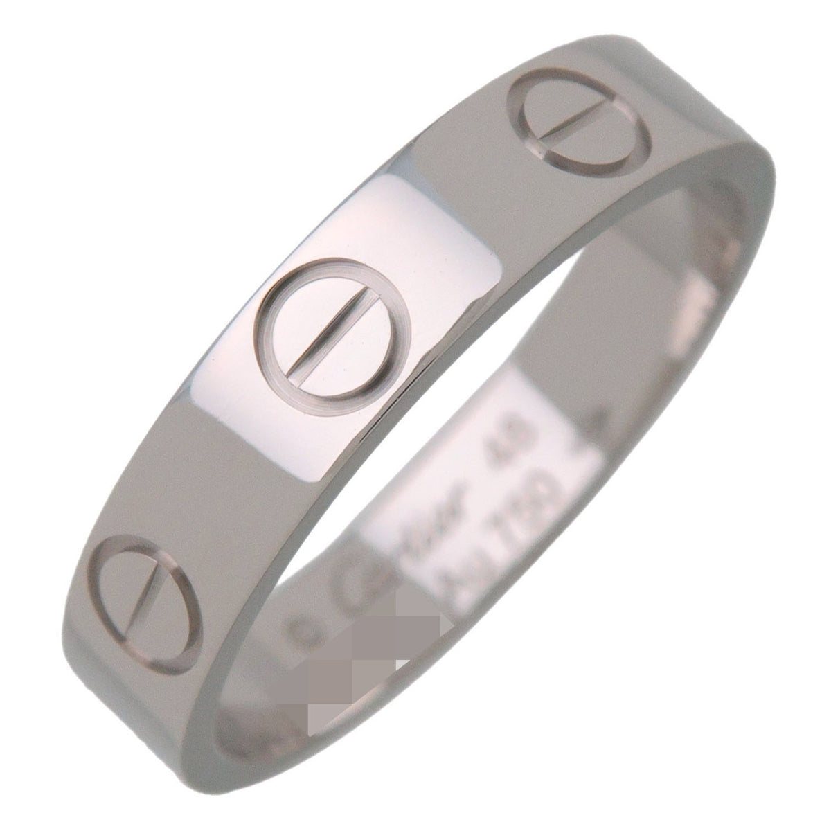 Cartier Mini Love Ring K18 750WG White Gold #48 US4.5 EU48 HK9.5
