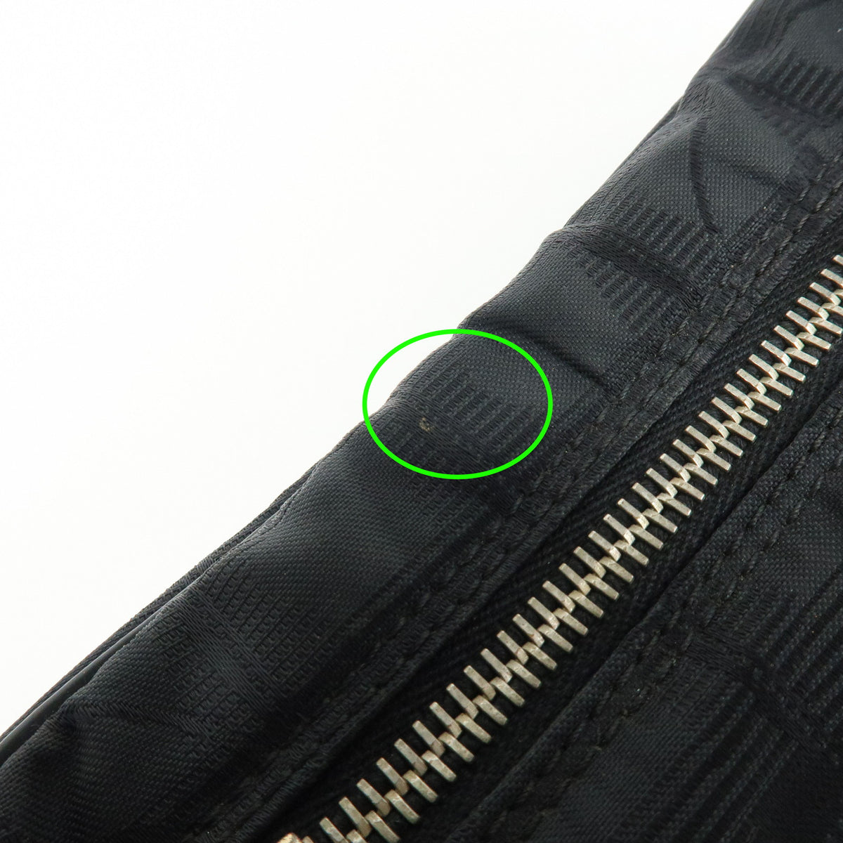 CHANEL New Travel Line Nylon Jacquard Leather Shoulder Bag Black
