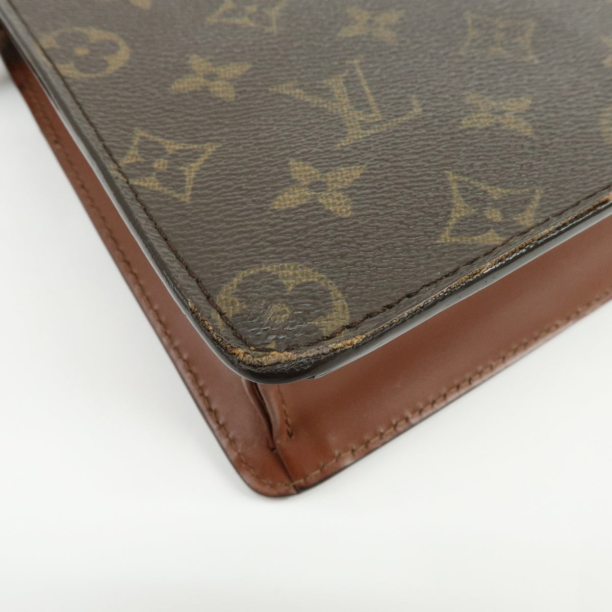 Louis Vuitton Monogram Pochette Homme Clutch Bag Brown M51795