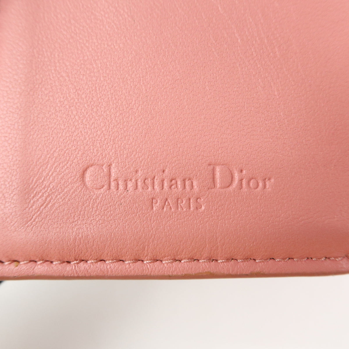 Christian Dior Lady Dior Lotus Cannage Leather Tri-fold Compact Wallet