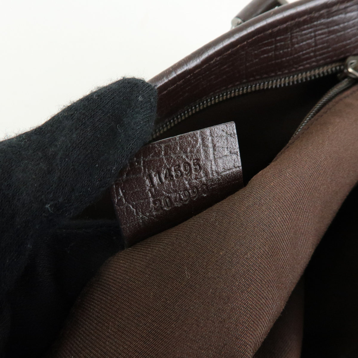 GUCCI GG Supreme Leather Tote Bag Shoulder Bag Beige Brown 114595