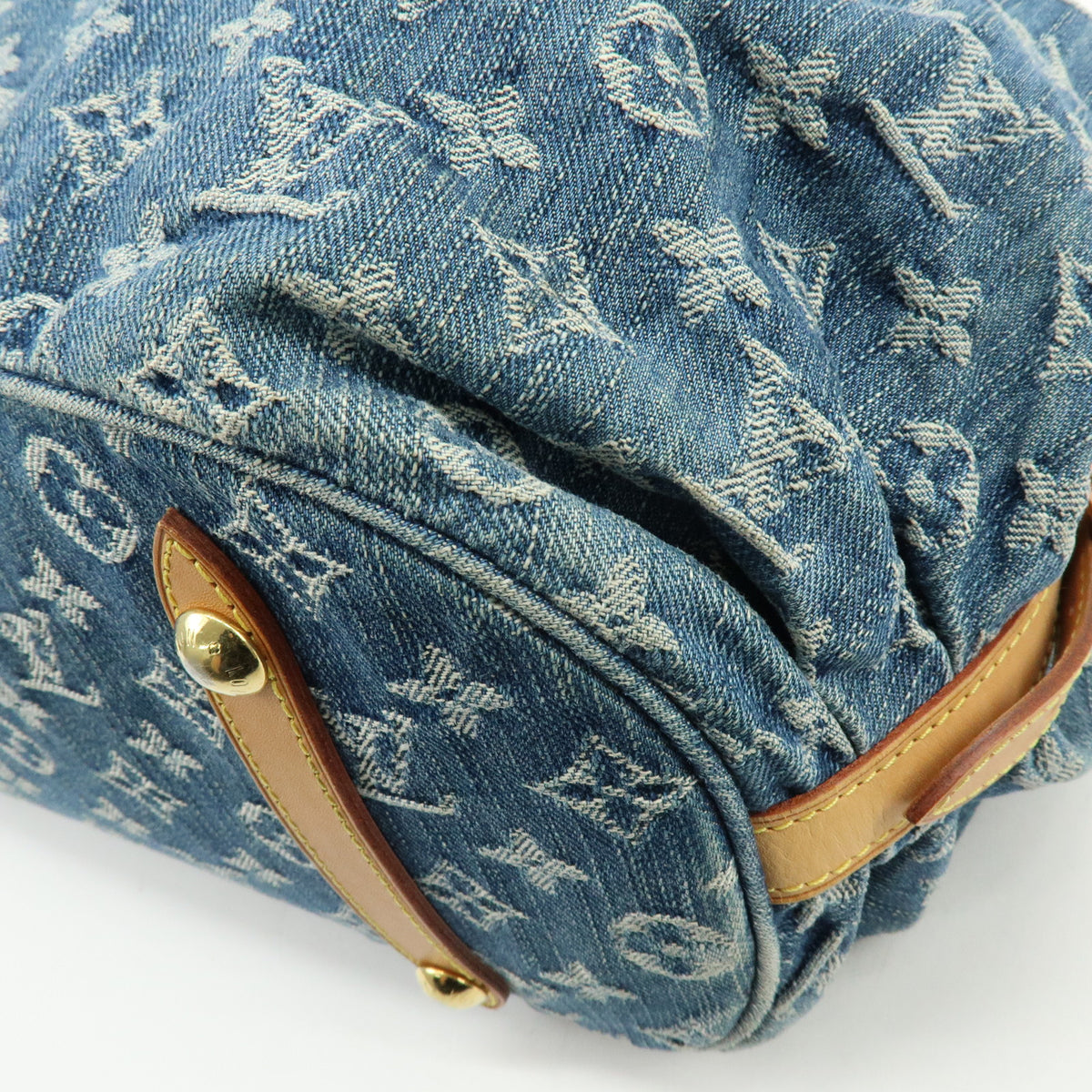 Louis Vuitton Monogram Denim XL Shoulder Bag Tote Bag Blue M95515