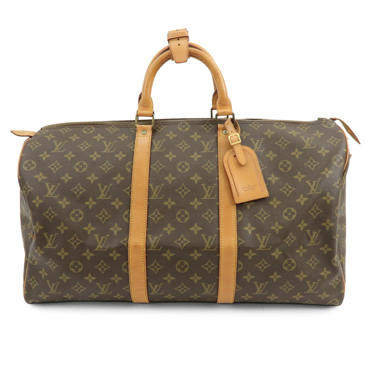 Louis Vuitton Monogram Keep All 50 Boston Bag Brown M41426