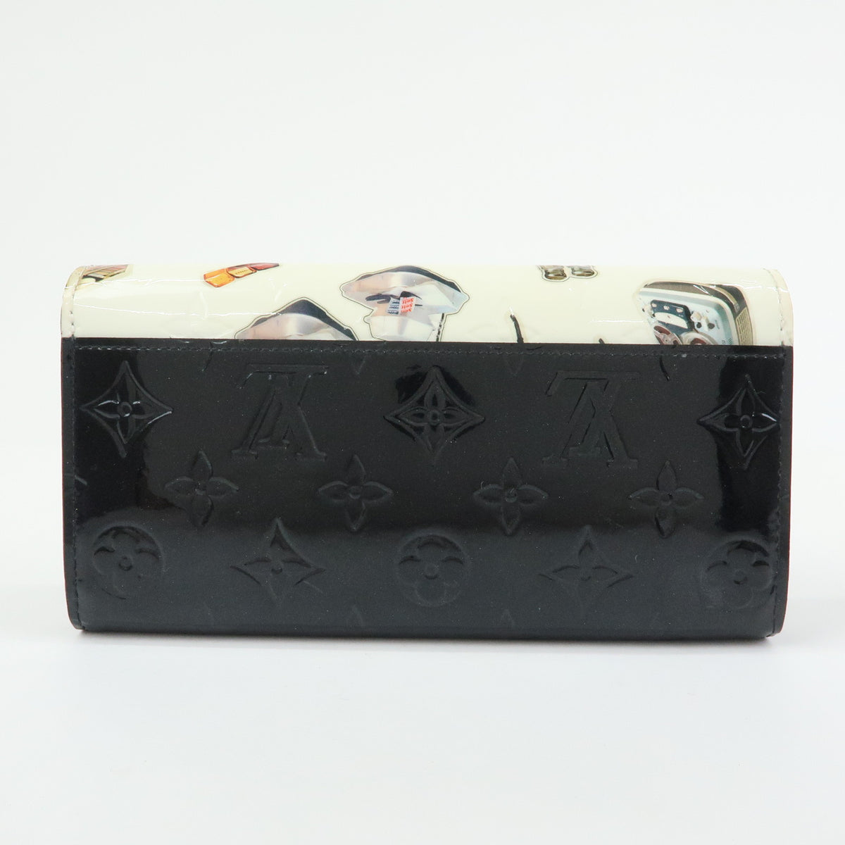 Louis Vuitton Monogram Vernis Portefeuille Sarah Stickers Noir M50371